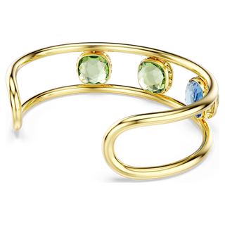 Bracciale rigido Chroma, Taglio Cushion, Multicolore, Placcato color oro