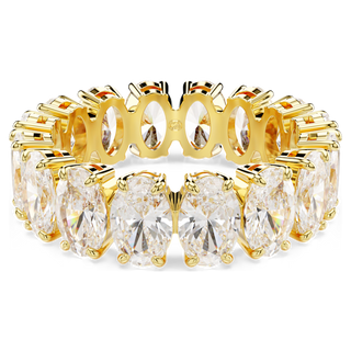 Anello Matrix, Taglio Oval, Bianco, Placcato color oro