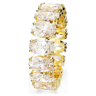 Anello Matrix, Taglio Oval, Bianco, Placcato color oro