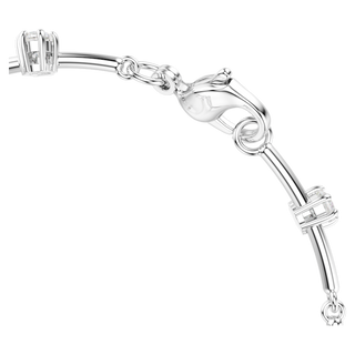 Braccialetto Constella, Crystal Pearl, tagli Round, Bianco, Placcato rodio