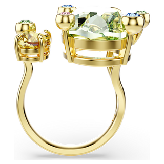 Anello aperto Gema, Taglio misto, Multicolore, Placcato color oro