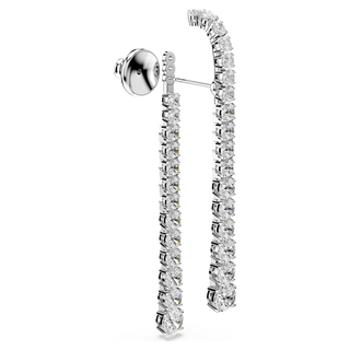 Orecchini pendenti Matrix, Sfumatura di tagli Round, Bianchi, Placcato rodio