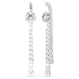 Orecchini pendenti Matrix, Sfumatura di tagli Round, Bianchi, Placcato rodio