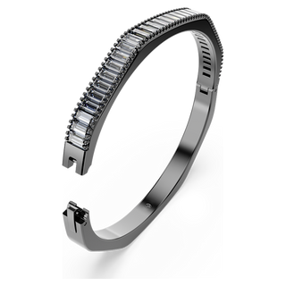 Bracciale rigido Matrix, Taglio baguette, Forma ottagonale, Grigio, Placcato rutenio