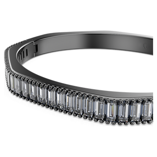 Bracciale rigido Matrix, Taglio baguette, Forma ottagonale, Grigio, Placcato rutenio