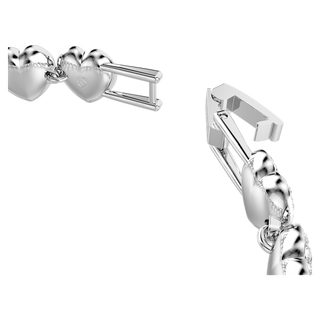 Braccialetto Ariana Grande x Swarovski, Taglio misto, Cuore, Bianco, Placcato rodio