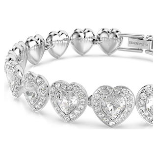 Braccialetto Ariana Grande x Swarovski, Taglio misto, Cuore, Bianco, Placcato rodio