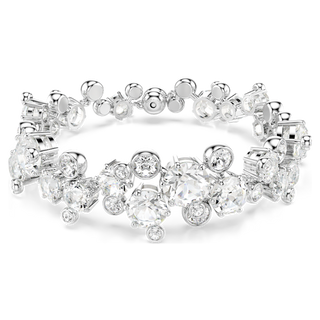 Braccialetto Constella, Taglio misto, Bianco, Placcato rodio