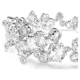 Braccialetto Constella, Taglio misto, Bianco, Placcato rodio