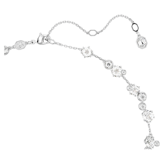 Collana Constella, Taglio Round, Bianca, Placcato rodio