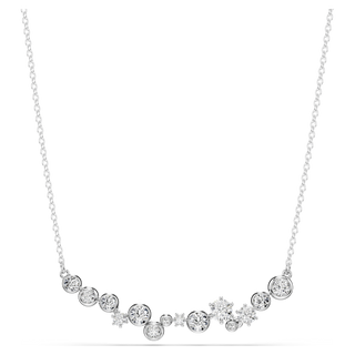 Collana Constella, Taglio misto, Bianca, Placcato rodio