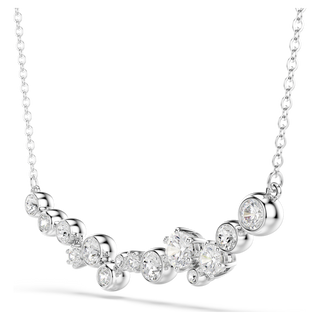 Collana Constella, Taglio misto, Bianca, Placcato rodio