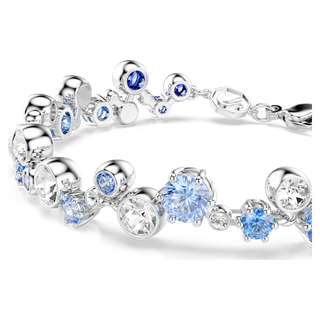 Braccialetto Constella, Taglio misto, Blu, Placcato rodio