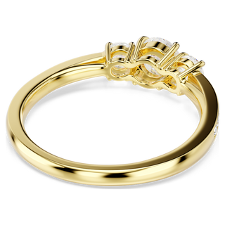 Anello Stilla Attract, Taglio Round, Bianco, Placcato color oro