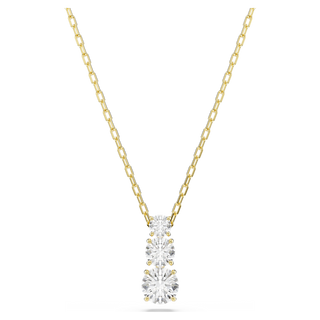 Pendente Stilla Attract, Taglio Round, Bianco, Placcato color oro