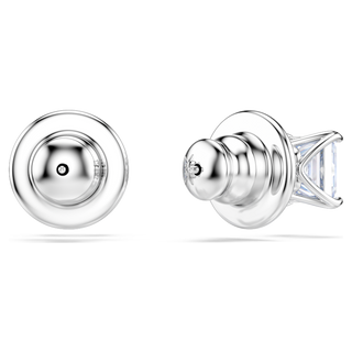 Orecchini a lobo Matrix, Taglio squadrato, Blu, Placcato rodio