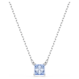 Pendente Matrix, Taglio squadrato, Blu, Placcato rodio