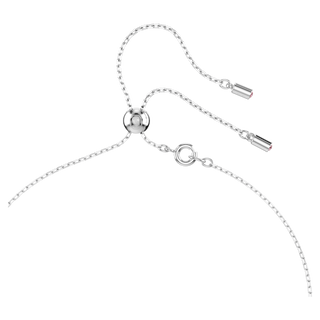 Collana a Y Attract, Taglio Round, Rosa, Placcato rodio