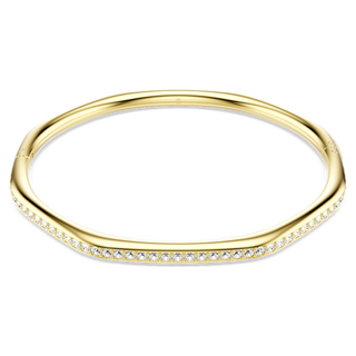 Bracciale rigido Dextera, Forma ottagonale, Taglio Round, Bianco, Placcato color oro
