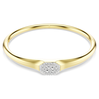 Bracciale rigido Dextera, Taglio Round, Bianco, Placcato color oro