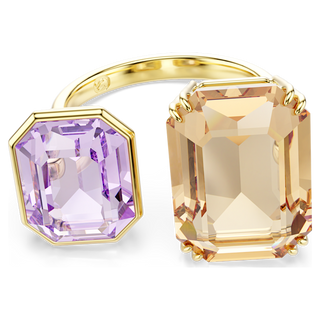 Anello aperto Millenia, Taglio ottagonale, Multicolore, Placcato color oro