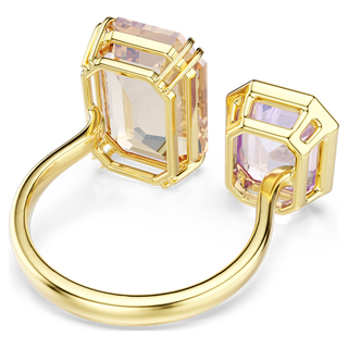 Anello aperto Millenia, Taglio ottagonale, Multicolore, Placcato color oro