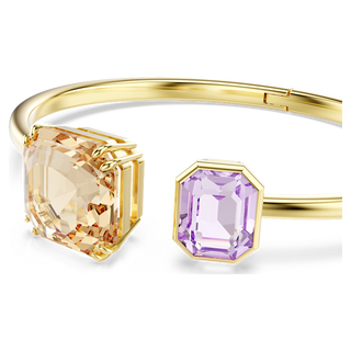 Bracciale rigido Millenia, Taglio ottagonale, Multicolore, Placcato color oro