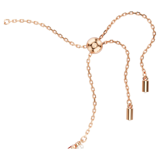 Bracciale Tennis Matrix, Crystal Pearl, tagli Round, Bianco, Placcato color oro rosa