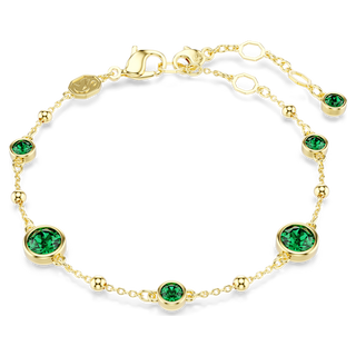 Braccialetto Imber, Taglio Round, Verde, Placcato color oro