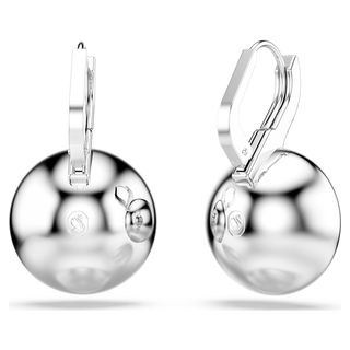 Orecchini pendenti Millenia, Taglio Round, Bianchi, Placcato rodio