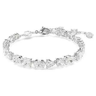 Braccialetto Mesmera, Taglio misto, Bianco, Placcato rodio