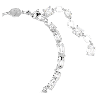 Braccialetto Mesmera, Taglio misto, Bianco, Placcato rodio