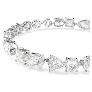 Braccialetto Mesmera, Taglio misto, Bianco, Placcato rodio