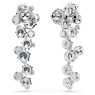 Orecchini pendenti Constella, Taglio misto, Bianchi, Placcato rodio