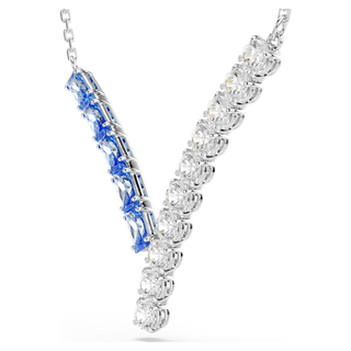 Pendente Matrix, Taglio misto, Blu, Placcato rodio