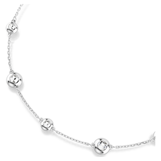 Collana Una Angelic, Taglio Round, Motivi a doppia faccia, Bianca, Placcato rodio