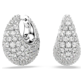 Orecchini Sublima, Grandi, Bianchi, Placcato rodio