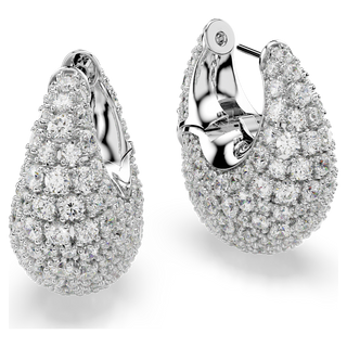 Orecchini Sublima, Grandi, Bianchi, Placcato rodio