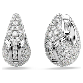 Orecchini Sublima, Grandi, Bianchi, Placcato rodio