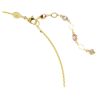 Collana Idyllia, Taglio misto, Fiore, Multicolore, Placcato color oro