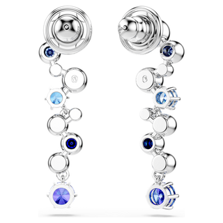 Orecchini pendenti Constella, Taglio misto, Blu, Placcato rodio