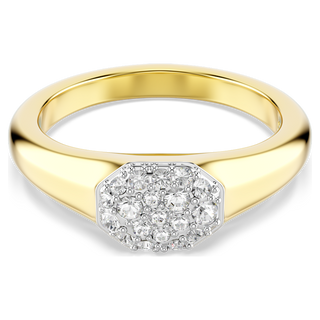 Anello Dextera, Taglio misto, Bianco, Placcato color oro