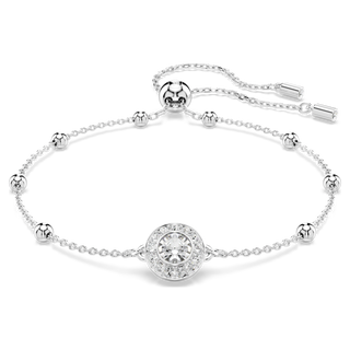 Braccialetto Una Angelic, Taglio Round, Bianco, Placcato rodio