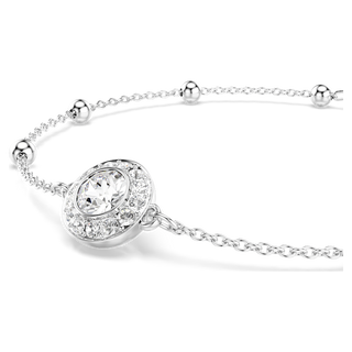 Braccialetto Una Angelic, Taglio Round, Bianco, Placcato rodio