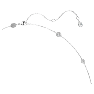 Collana Una Angelic, Taglio Round, Bianca, Placcato rodio