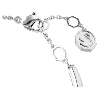 Bracciale rigido Dextera, Taglio Round, Bianco, Placcato rodio