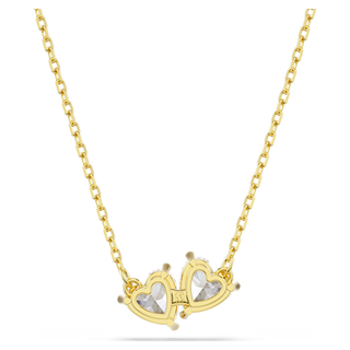 Collana Mesmera, Cuore, Bianca, Placcato color oro