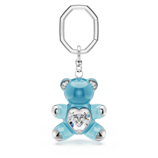 Portachiavi Teddy, Orso, Blu, Placcato rodio