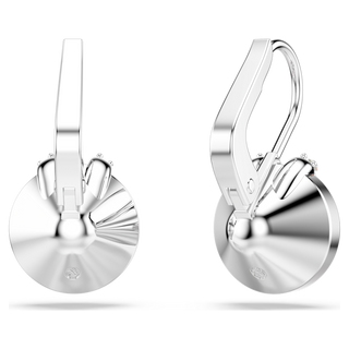 Orecchini pendenti Bella V, Taglio Round, Rosa, Placcato rodio