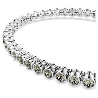 Bracciale Tennis Imber Emily, Taglio Round, Nero, Placcato rodio